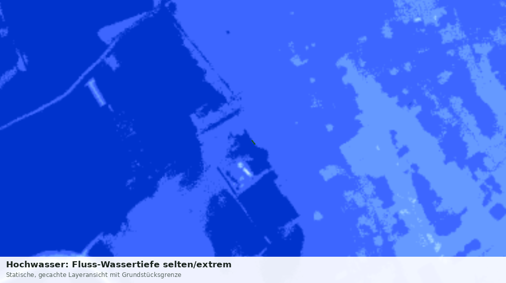 Statische Kartenansicht: Hochwasser: Fluss-Wassertiefe selten/extrem