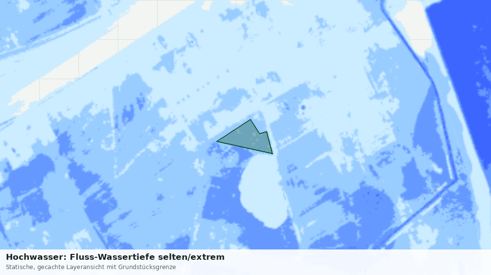 Statische Kartenansicht: Hochwasser: Fluss-Wassertiefe selten/extrem