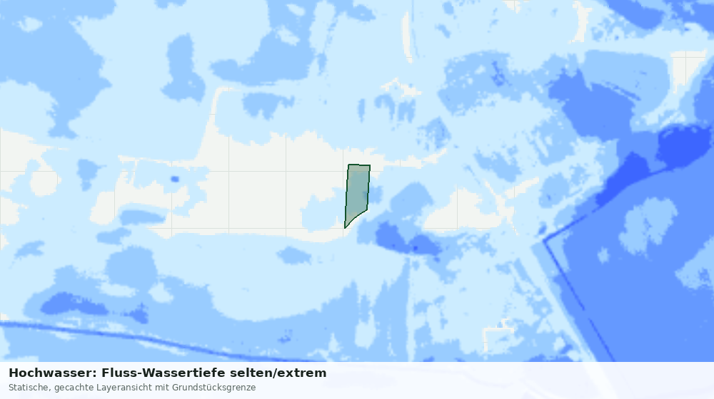 Statische Kartenansicht: Hochwasser: Fluss-Wassertiefe selten/extrem