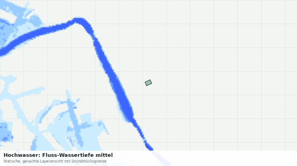 Statische Kartenansicht: Hochwasser: Fluss-Wassertiefe mittel