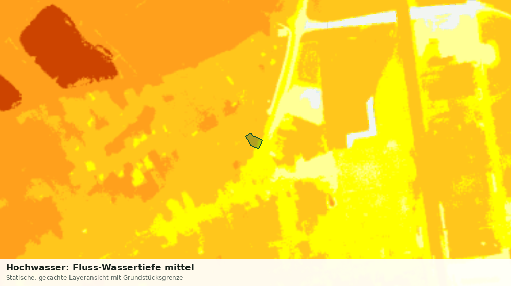 Statische Kartenansicht: Hochwasser: Fluss-Wassertiefe mittel