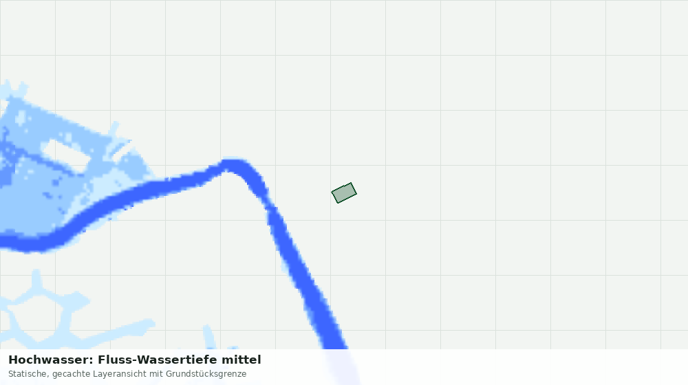 Statische Kartenansicht: Hochwasser: Fluss-Wassertiefe mittel