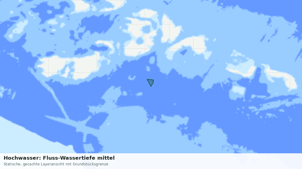 Statische Kartenansicht: Hochwasser: Fluss-Wassertiefe mittel