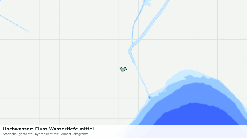 Statische Kartenansicht: Hochwasser: Fluss-Wassertiefe mittel
