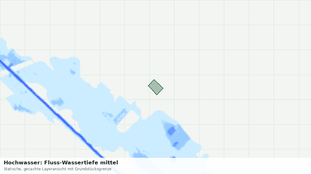 Statische Kartenansicht: Hochwasser: Fluss-Wassertiefe mittel
