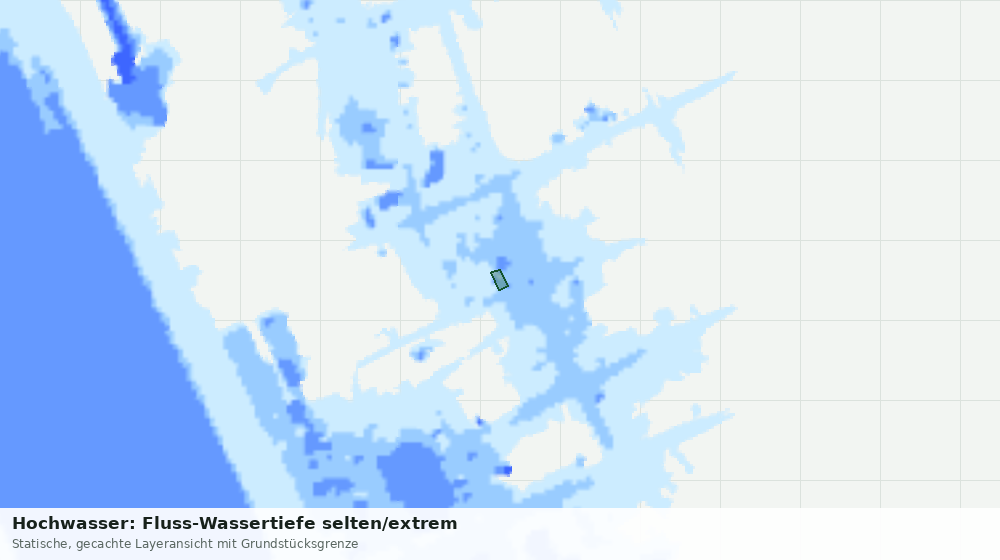Statische Kartenansicht: Hochwasser: Fluss-Wassertiefe selten/extrem