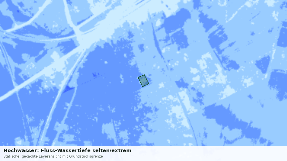 Statische Kartenansicht: Hochwasser: Fluss-Wassertiefe selten/extrem
