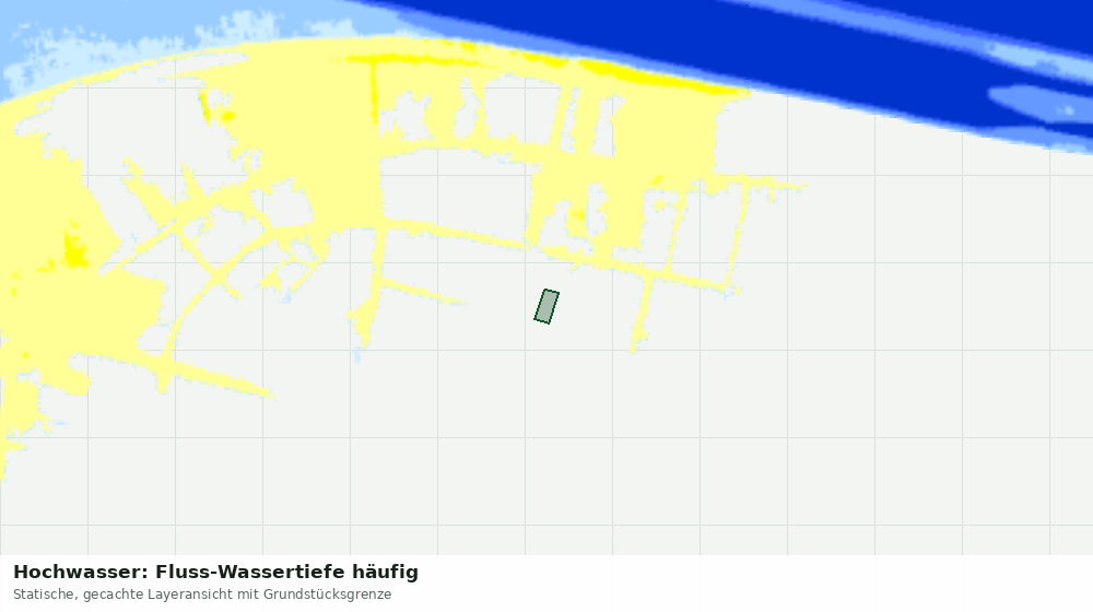 Statische Kartenansicht: Hochwasser: Fluss-Wassertiefe häufig