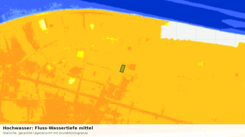 Statische Kartenansicht: Hochwasser: Fluss-Wassertiefe mittel