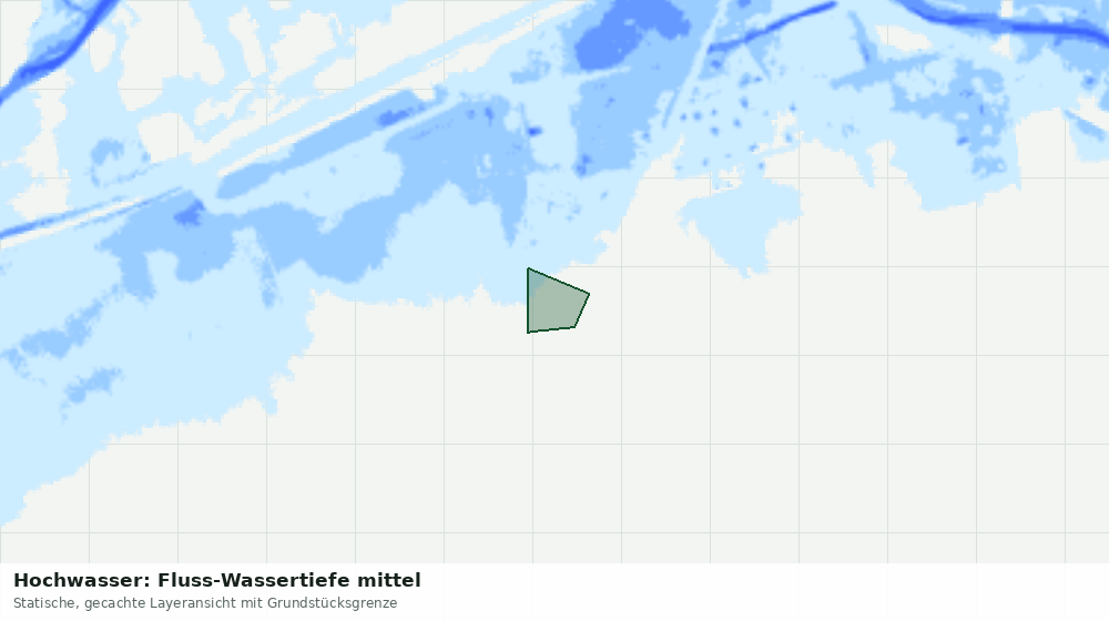 Statische Kartenansicht: Hochwasser: Fluss-Wassertiefe mittel