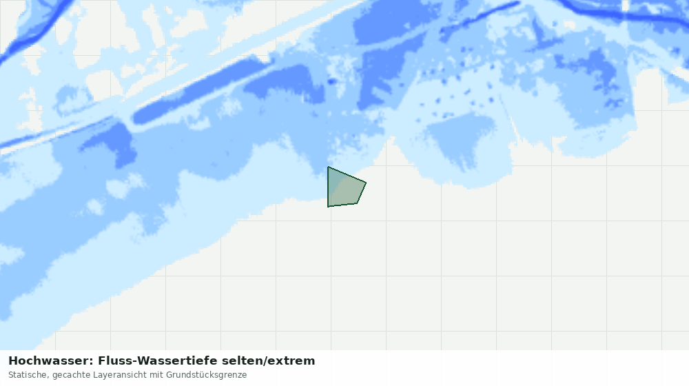 Statische Kartenansicht: Hochwasser: Fluss-Wassertiefe selten/extrem