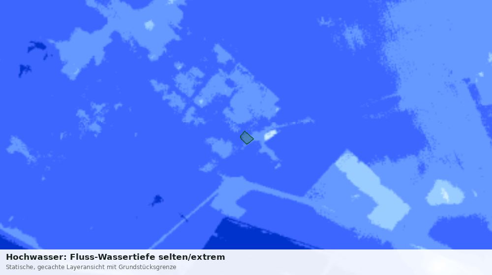 Statische Kartenansicht: Hochwasser: Fluss-Wassertiefe selten/extrem