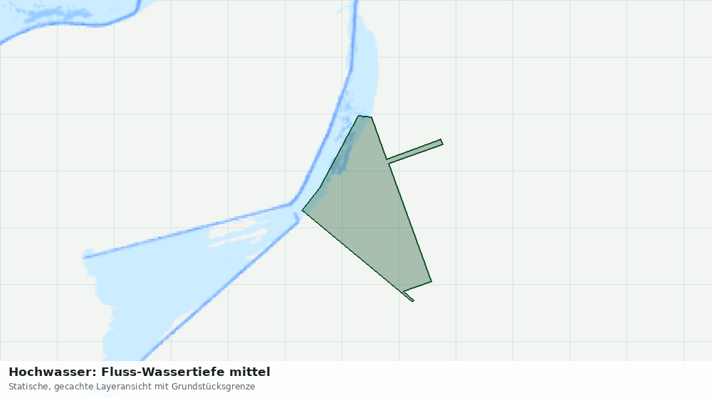 Statische Kartenansicht: Hochwasser: Fluss-Wassertiefe mittel