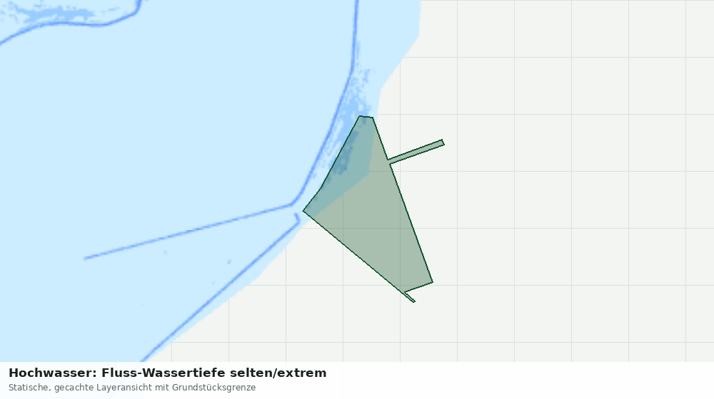 Statische Kartenansicht: Hochwasser: Fluss-Wassertiefe selten/extrem
