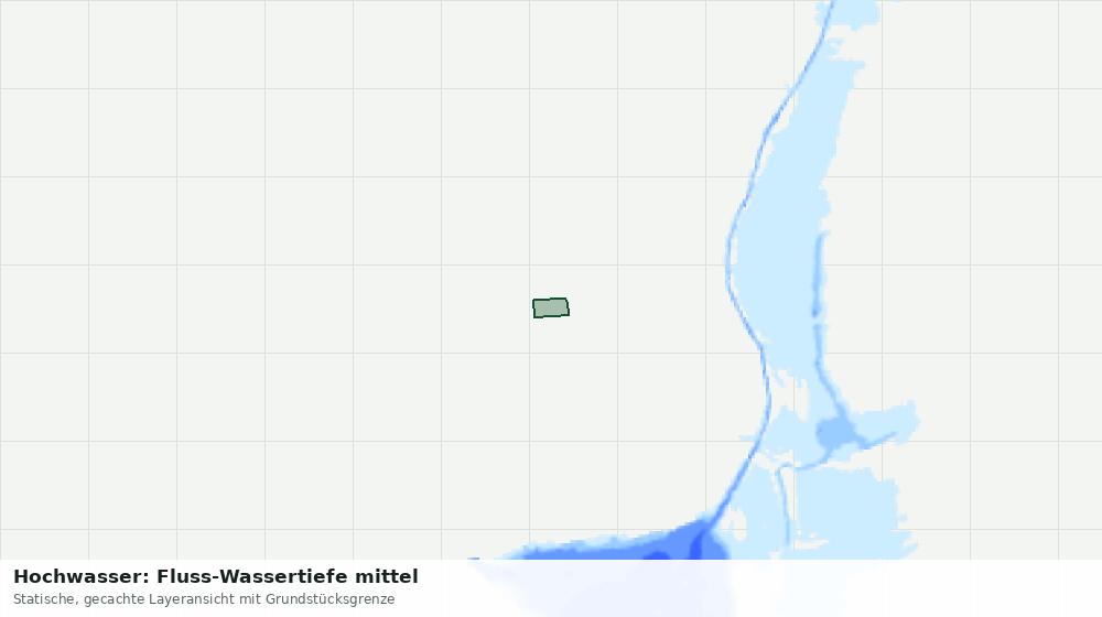 Statische Kartenansicht: Hochwasser: Fluss-Wassertiefe mittel