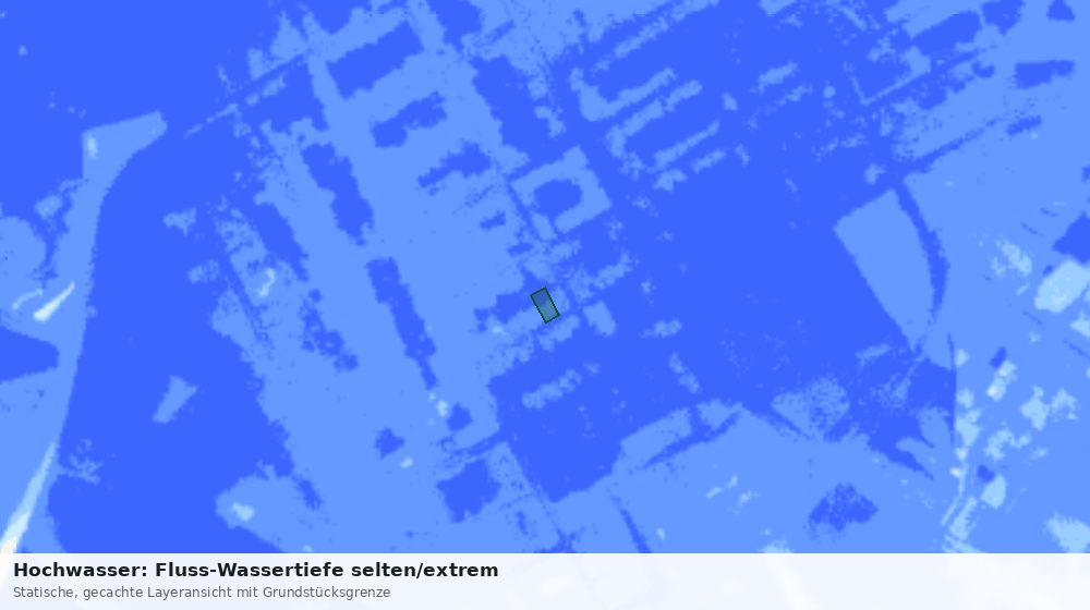Statische Kartenansicht: Hochwasser: Fluss-Wassertiefe selten/extrem