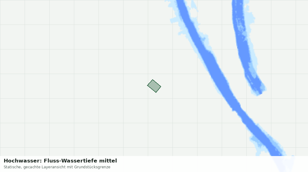 Statische Kartenansicht: Hochwasser: Fluss-Wassertiefe mittel