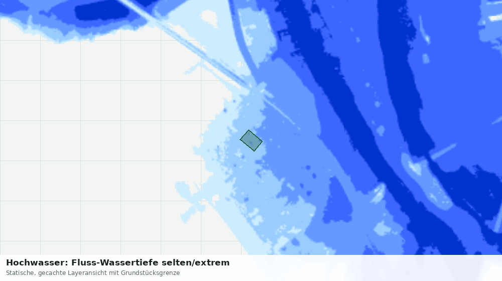 Statische Kartenansicht: Hochwasser: Fluss-Wassertiefe selten/extrem