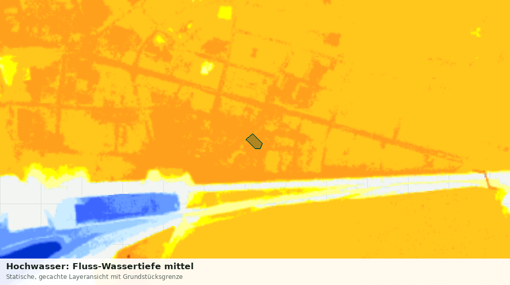 Statische Kartenansicht: Hochwasser: Fluss-Wassertiefe mittel