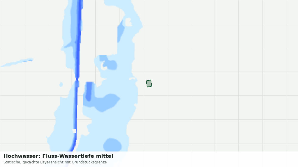 Statische Kartenansicht: Hochwasser: Fluss-Wassertiefe mittel