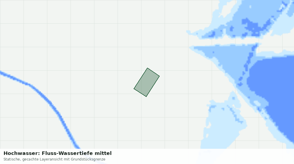 Statische Kartenansicht: Hochwasser: Fluss-Wassertiefe mittel