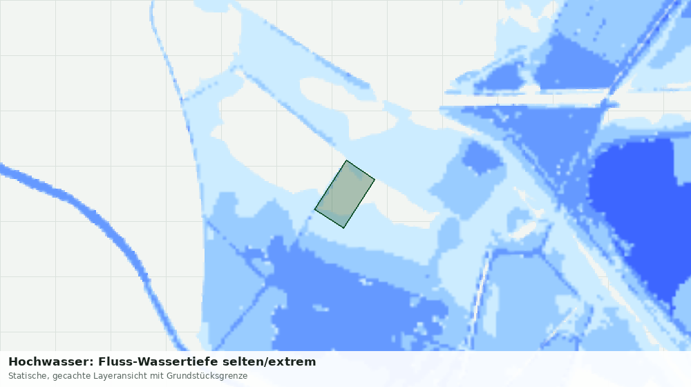 Statische Kartenansicht: Hochwasser: Fluss-Wassertiefe selten/extrem