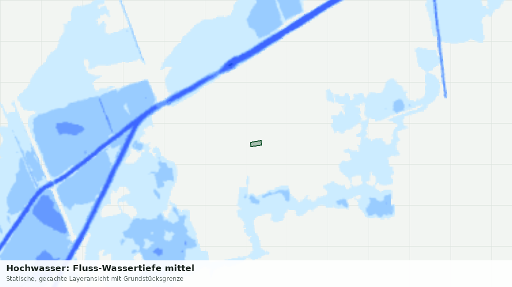 Statische Kartenansicht: Hochwasser: Fluss-Wassertiefe mittel