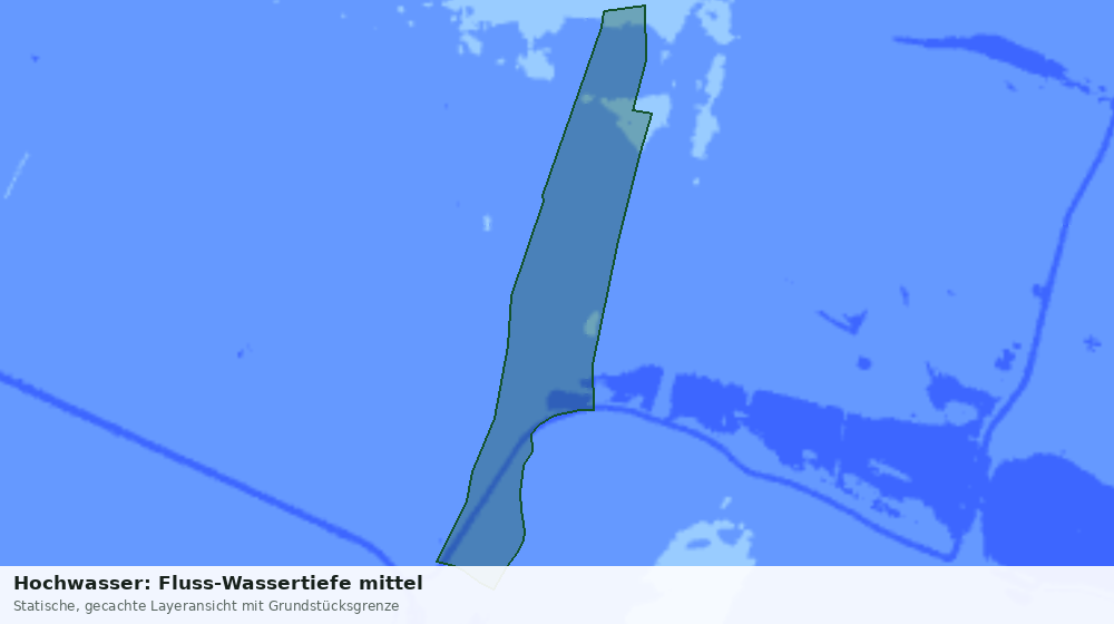 Statische Kartenansicht: Hochwasser: Fluss-Wassertiefe mittel