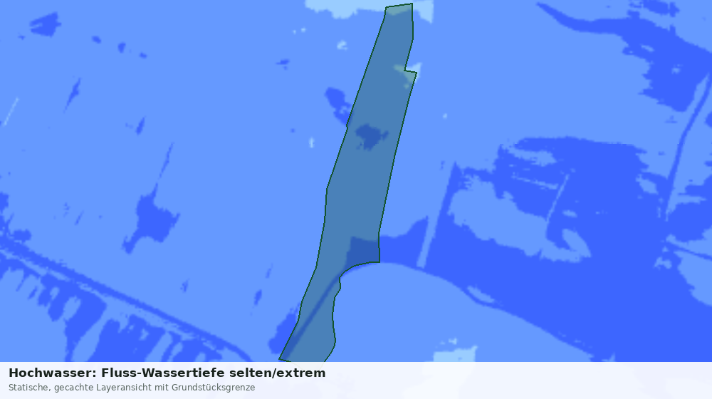 Statische Kartenansicht: Hochwasser: Fluss-Wassertiefe selten/extrem