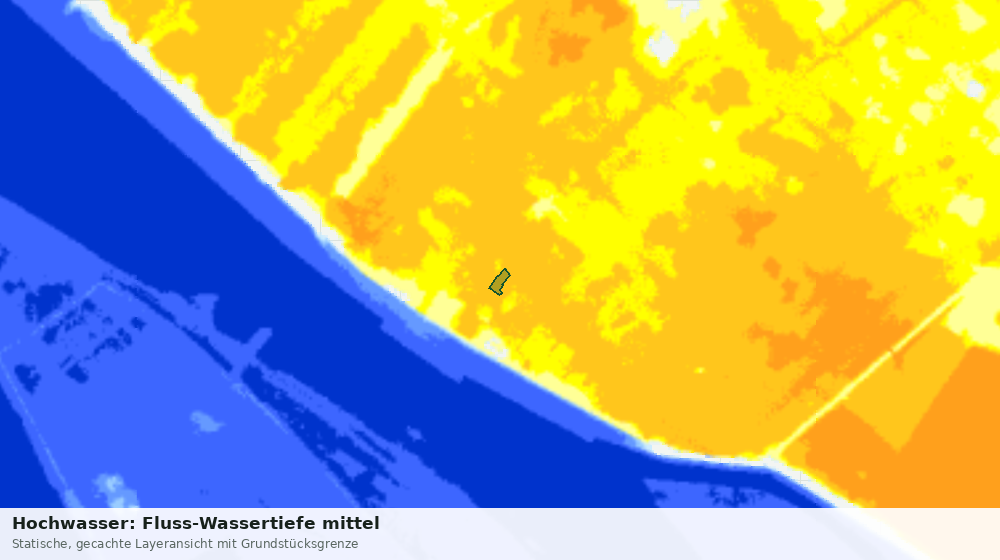 Statische Kartenansicht: Hochwasser: Fluss-Wassertiefe mittel