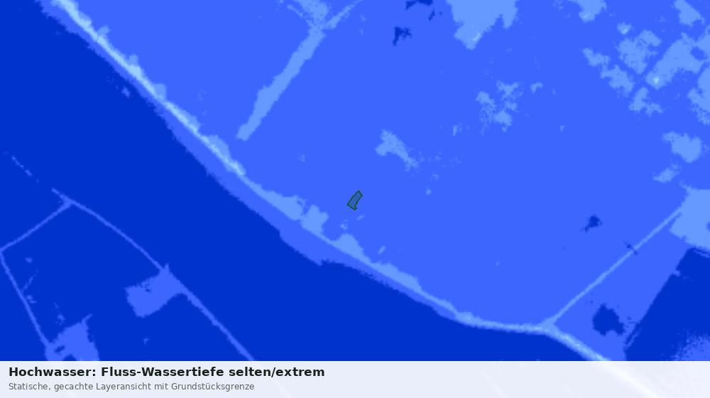 Statische Kartenansicht: Hochwasser: Fluss-Wassertiefe selten/extrem