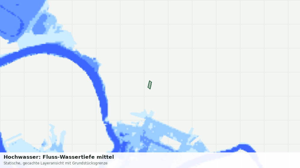 Statische Kartenansicht: Hochwasser: Fluss-Wassertiefe mittel
