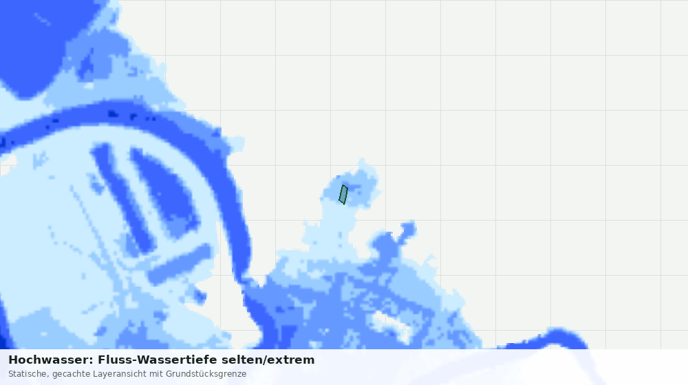 Statische Kartenansicht: Hochwasser: Fluss-Wassertiefe selten/extrem
