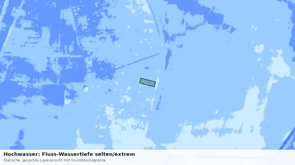 Statische Kartenansicht: Hochwasser: Fluss-Wassertiefe selten/extrem