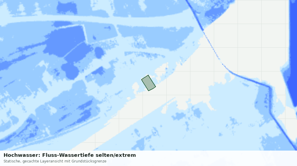 Statische Kartenansicht: Hochwasser: Fluss-Wassertiefe selten/extrem
