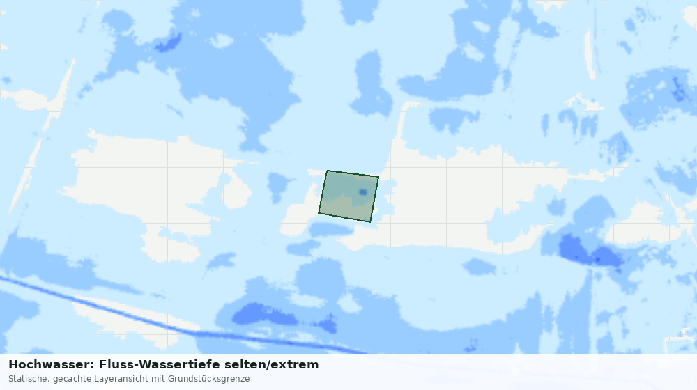 Statische Kartenansicht: Hochwasser: Fluss-Wassertiefe selten/extrem