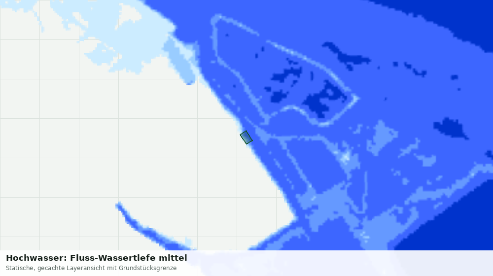 Statische Kartenansicht: Hochwasser: Fluss-Wassertiefe mittel