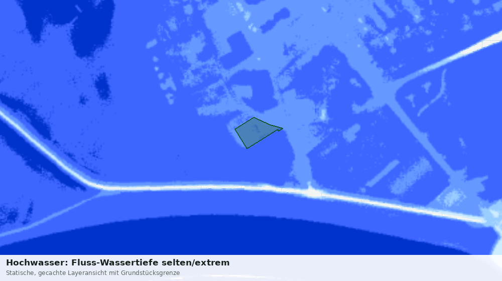 Statische Kartenansicht: Hochwasser: Fluss-Wassertiefe selten/extrem