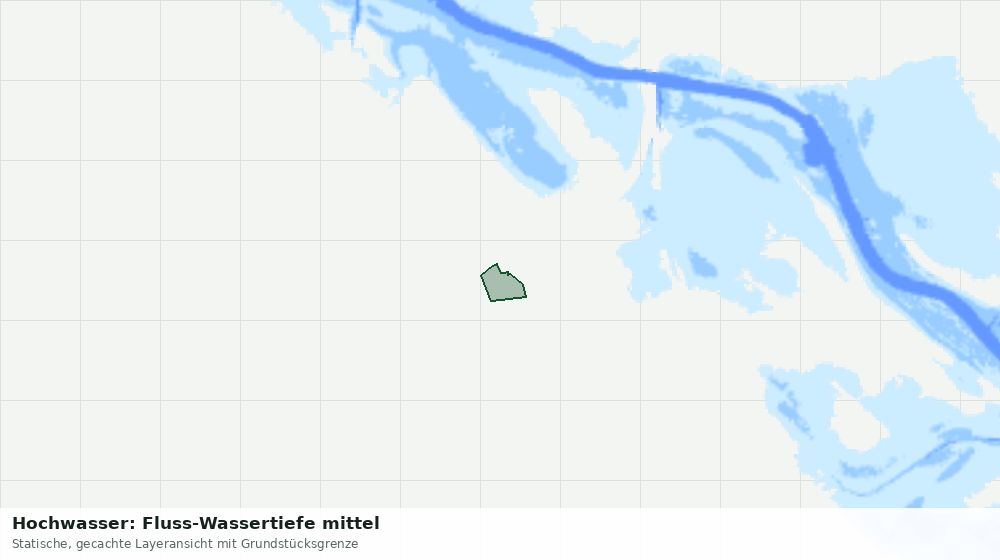 Statische Kartenansicht: Hochwasser: Fluss-Wassertiefe mittel
