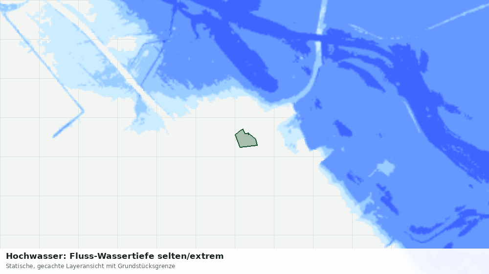 Statische Kartenansicht: Hochwasser: Fluss-Wassertiefe selten/extrem