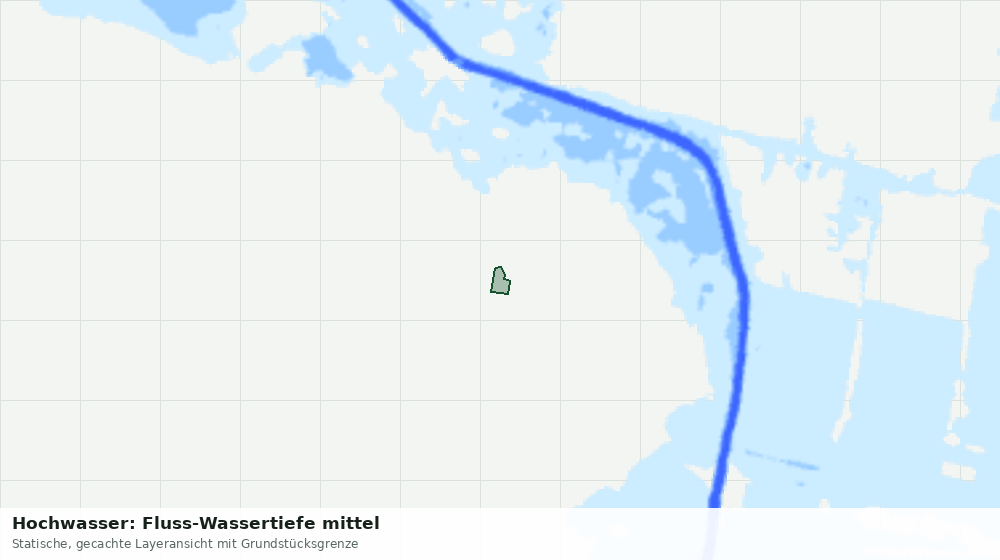 Statische Kartenansicht: Hochwasser: Fluss-Wassertiefe mittel