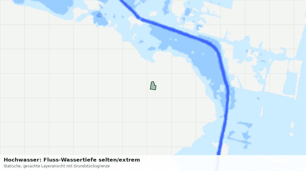 Statische Kartenansicht: Hochwasser: Fluss-Wassertiefe selten/extrem