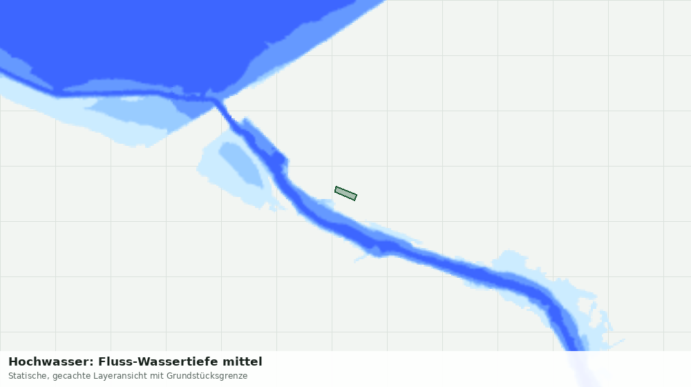 Statische Kartenansicht: Hochwasser: Fluss-Wassertiefe mittel
