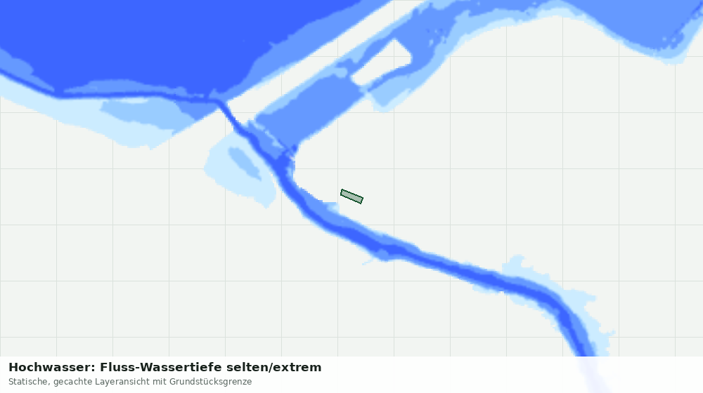 Statische Kartenansicht: Hochwasser: Fluss-Wassertiefe selten/extrem