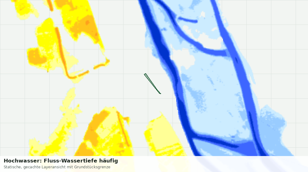 Statische Kartenansicht: Hochwasser: Fluss-Wassertiefe häufig
