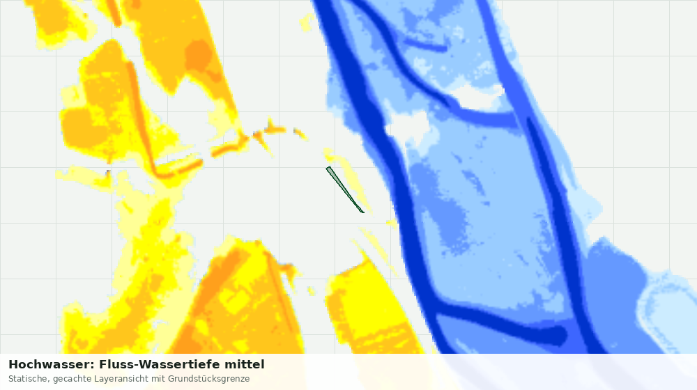 Statische Kartenansicht: Hochwasser: Fluss-Wassertiefe mittel