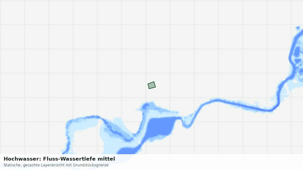 Statische Kartenansicht: Hochwasser: Fluss-Wassertiefe mittel