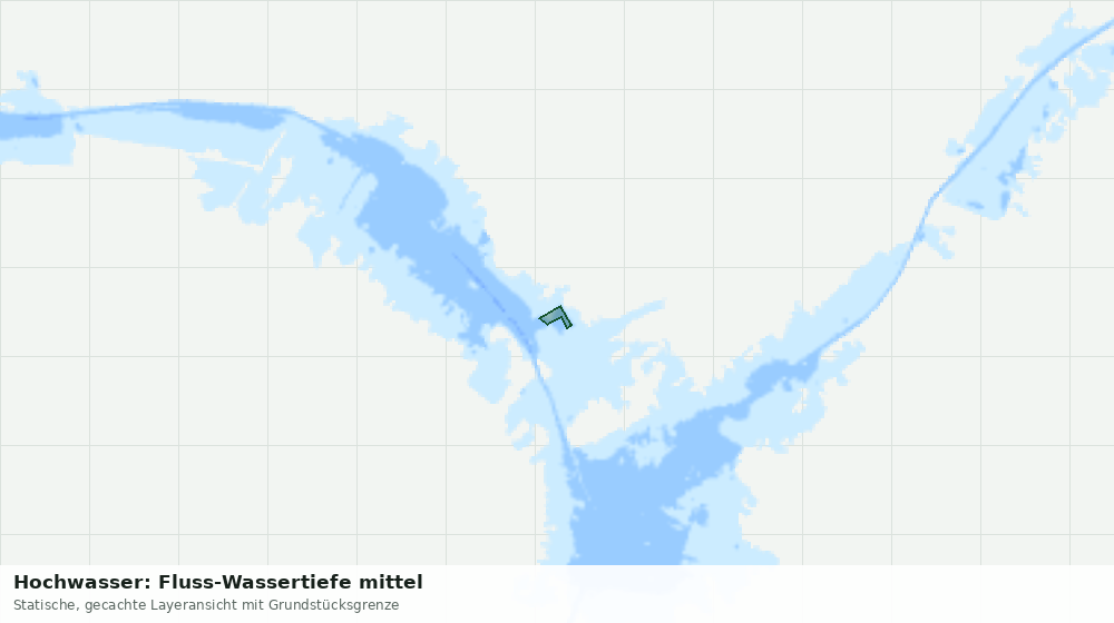 Statische Kartenansicht: Hochwasser: Fluss-Wassertiefe mittel