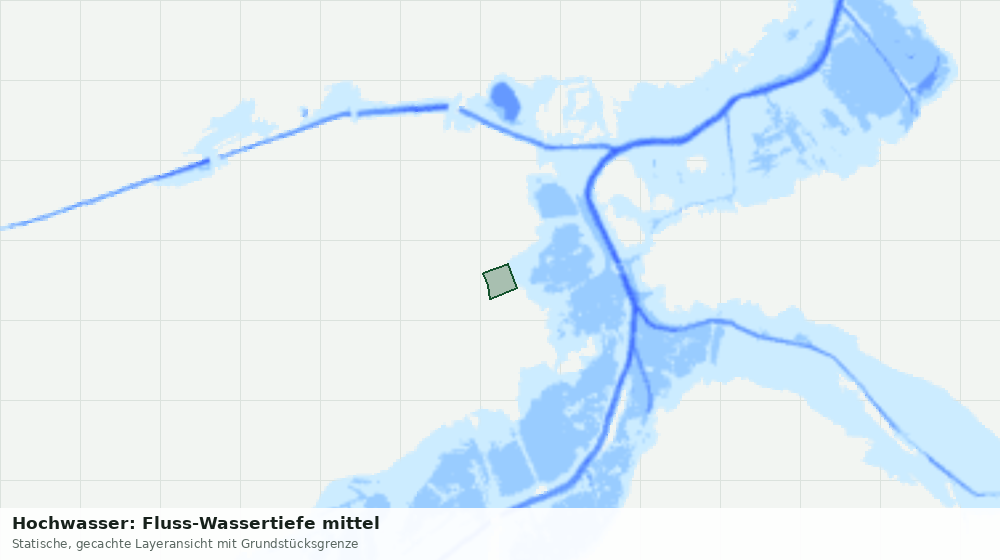Statische Kartenansicht: Hochwasser: Fluss-Wassertiefe mittel