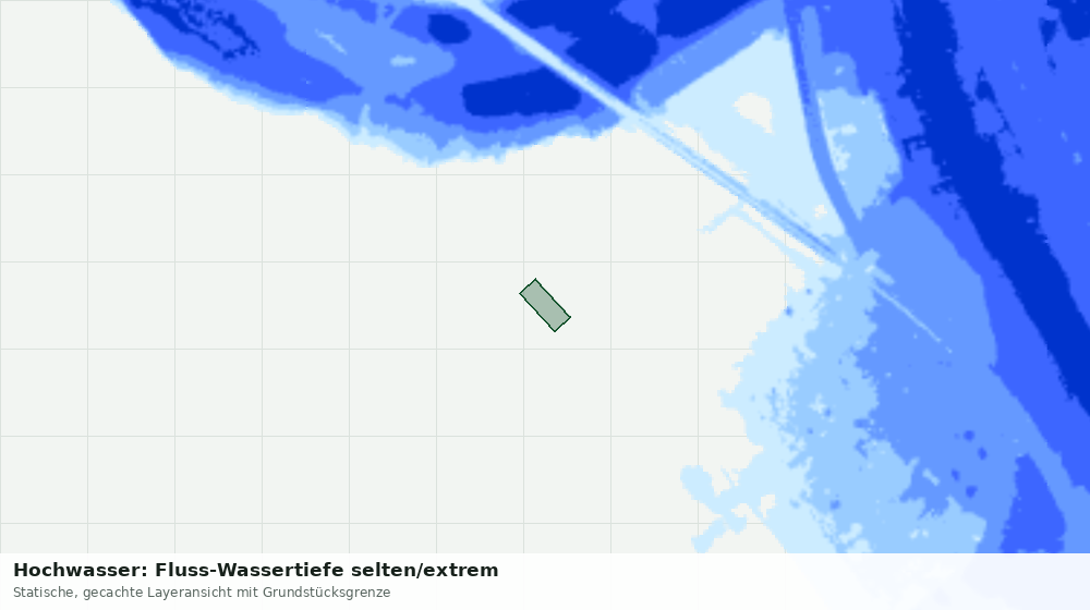 Statische Kartenansicht: Hochwasser: Fluss-Wassertiefe selten/extrem